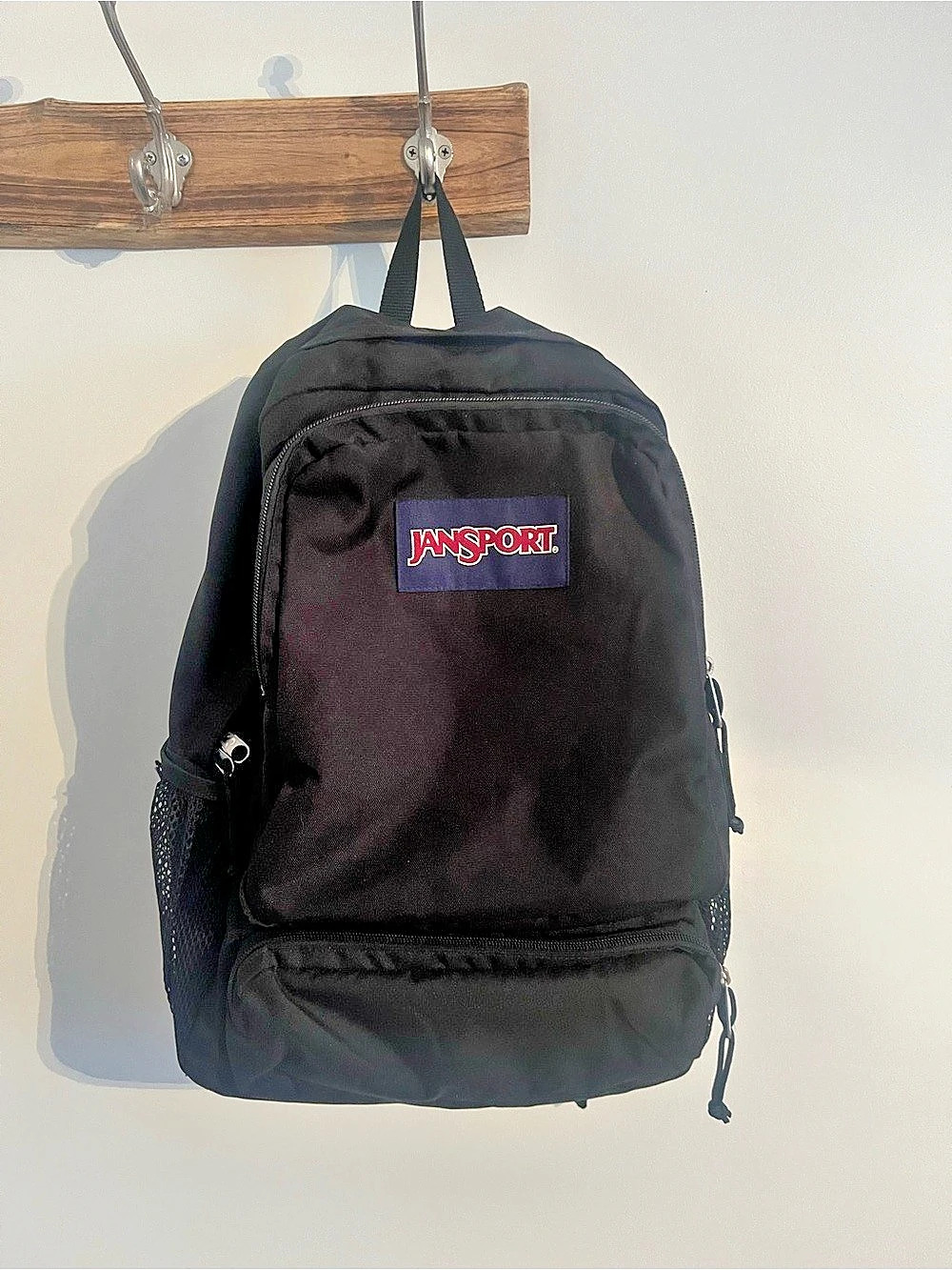 Jansport Black Student Backpack with Side Mesh Pockets